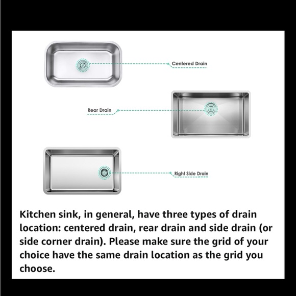 Serene Valley Sink Bottom Grid 27-9/16" x 14-9/16" Rear Drain with Corner Radius - Picture 9 of 10